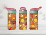 12oz-kids-flip-top-drink-bottle-insulated-water-bottle-drink-bottle-fire-truck-TR-collective-red-green-lid-front