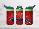 12oz-kids-flip-top-drink-bottle-insulated-water-bottle-drink-bottle-spider-man-TR-collective-blue-green-lid-front