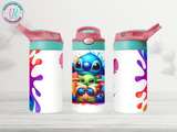 12oz Kids Flip Top Drink Bottle - Stitch and Yoda