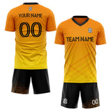 custom soccer set jersey kids adults personalized soccer yellow