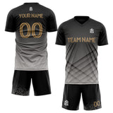 custom soccer set jersey kids adults personalized soccer black