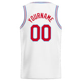 Custom Stitched Basketball Jersey for Men, Women And Kids White-Red-Light Blue