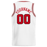 Custom Stitched Basketball Jersey for Men, Women And Kids White-Red-Black