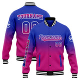 Custom Gradient Varsity Jacket Letterman jacket for Men, Women and Youth Royal Rose