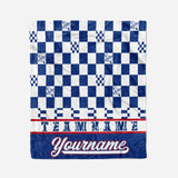 Custom Ultra-Soft Micro Fleece Blanket Royal-White