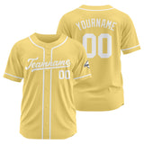 Custom Baseball Jersey Stitched Design Personalized Hip Hop Baseball Shirts Gold-White