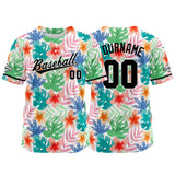 Custom Full Print Design  Baseball Jersey green-red-blue