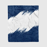 Custom Ultra-Soft Micro Fleece Blanket Navy-White