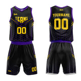 custom hive basketball suit kids adults personalized jersey black-purple