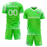 custom soccer set jersey kids adults personalized soccer green