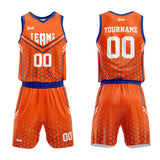 custom hive basketball suit kids adults personalized jersey orange