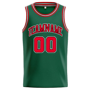 Custom Stitched Basketball Jersey for Men, Women And Kids Green-Red