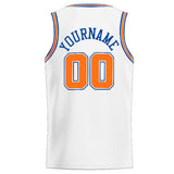 Custom Stitched Basketball Jersey for Men, Women And Kids White-Orange-Royal