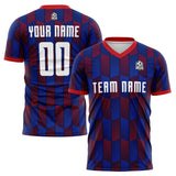 Custom Soccer Uniform Jersey Kids Adults Personalized Set Jersey Shirt Blue-Red