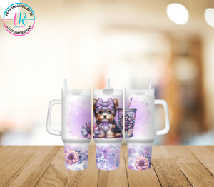 14oz Tumbler - Purple Paw