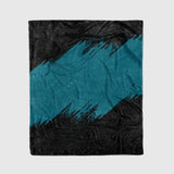 Custom Ultra-Soft Micro Fleece Blanket Black-Teal