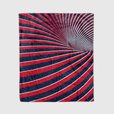 Custom Ultra-Soft Micro Fleece Blanket Navy-Red