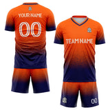 custom soccer set jersey kids adults personalized soccer orange