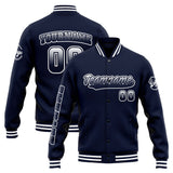 Custom Varsity Jacket Letterman jacket for Men, Women and Youth Navy White