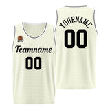 Custom Basketball Jersey Cream-Black