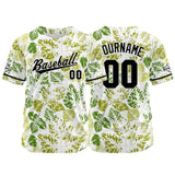 Custom Full Print Design Baseball Jersey chartreuse