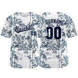 Custom Full Print Design Baseball Jersey white