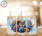 16oz Glass Tumbler - Owl