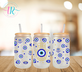 16oz Glass Tumbler - Evil Eye