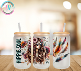 16oz Glass Tumbler - Hippie Soul