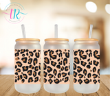 16oz Glass Tumbler - Leopard