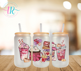 16oz Glass Tumbler - Love Shakes