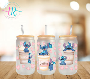 16oz Glass Tumbler - Stitch