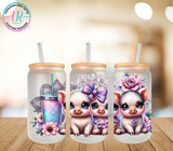 16oz Glass Tumbler - Piggy's