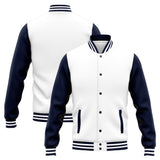 Custom Varsity Jacket Letterman jacket for Men, Women and Youth Navy White