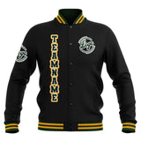 Custom Black Drak Green Yellow Waterproof Varsity Jackets Personalized Stitched Name Number Logo to Letterman Jackets