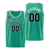 Custom Basketball Jersey Teal-Black