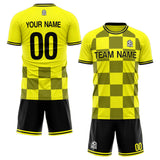 custom soccer set jersey kids adults personalized soccer yellow