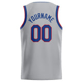 Custom Stitched Basketball Jersey for Men, Women And Kids Gray-Royal-Red