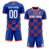 custom soccer set jersey kids adults personalized soccer navy