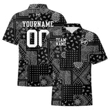 Custom Football Polo Shirts  Add Your Unique Logo/Name/Number Bandanna-Black