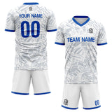 custom soccer set jersey kids adults personalized soccer white