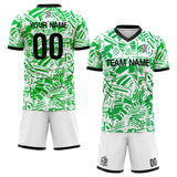 custom soccer set jersey kids adults personalized soccer green