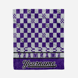 Custom Ultra-Soft Micro Fleece Blanket Purple-Gray