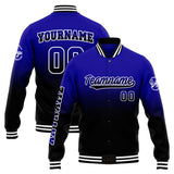 Custom Gradient Varsity Jacket Letterman jacket for Men, Women and Youth Royal Black