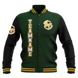 Custom Black Drak Green Yellow Waterproof Varsity Jackets Personalized Stitched Name Number Logo to Letterman Jackets