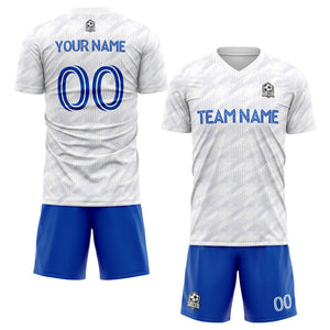 Custom Soccer Uniform Jersey Kids Adults Personalized Set Jersey Shirt White