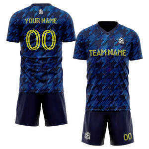 Custom Soccer Uniform Jersey Kids Adults Personalized Set Jersey Shirt Blue