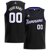 Custom Stitched Basketball Jersey for Men, Women  And Kids Black-Royal-White