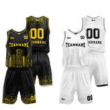 Custom Reversible Basketball Suit for Adults and Kids Black-White