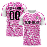 Custom Soccer Uniform Jersey Kids Adults Personalized Set Jersey Rose&White